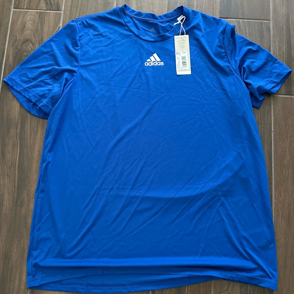 Adidas Men's Pregame Blue T-Shirt Feel Dry XL NWT